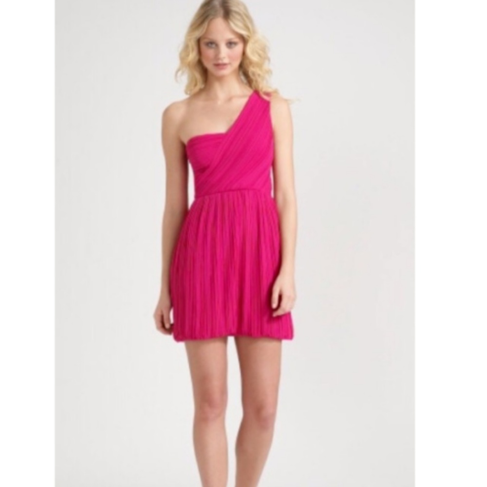 NEW THEORY Silk Taliana Dress in Rubellite 8